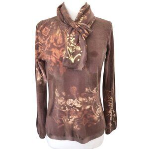 MARIKA CHARLES tie dye print Cashmere sweater & scarf sz 2 M